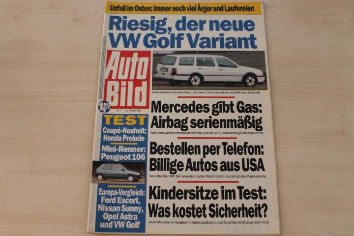 Deckblatt Auto Bild (07/1992)